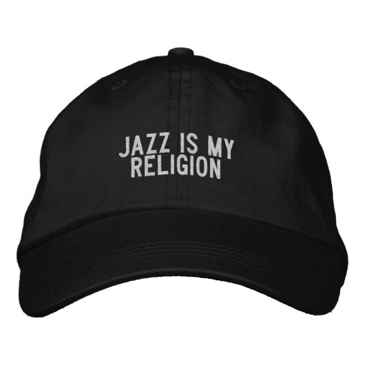 jazz is mijn religie geborduurde pet (Voorkant)