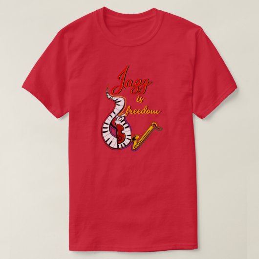 Jazz is vrijheid t-shirt (Design voorkant)
