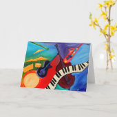 Jazz IT Abstract Greetingcard Kaart (Gele Bloem)