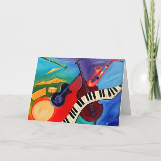 Jazz IT Abstract Greetingcard Kaart (Voorkant)
