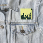 Jazz it Up/Band Vierkante Button 5,1 Cm (In situ)