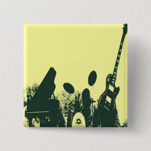 Jazz it Up/Band Vierkante Button 5,1 Cm