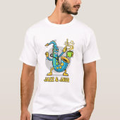 Jazz & Java Grappig Saxofoon Coffee T-Shirt | Jazz (Voorkant)