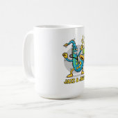 Jazz & Java Grappige Saxofoon Koffiekopjes  | Jazz Koffiemok (Voorkant links)