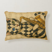 Jazz Kat Accent Kussen (Voorkant)