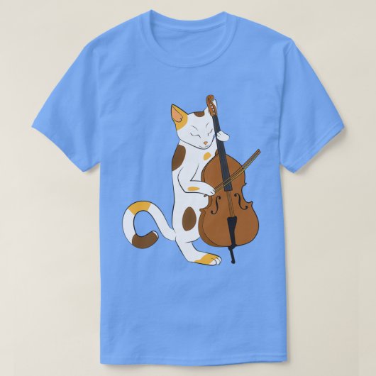 Jazz-kat speelt een oprecht muzikale cadeau t-shirt (Design voorkant)
