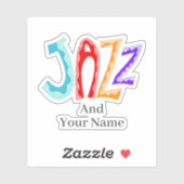 Jazz Lettering Sticker (Vel)