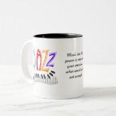 Jazz Lettering Tweekleurige Koffiemok (Voorkant links)