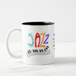 Jazz Lettering Tweekleurige Koffiemok