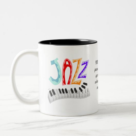 Jazz Lettering Tweekleurige Koffiemok (Links)
