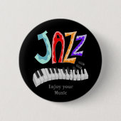 Jazz Lettering Two-Tone Button (Voorkant)