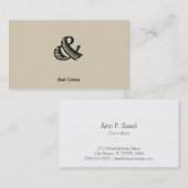 Jazz Letterpress Ampersand Black Visitekaartje (Voorkant / Achterkant)