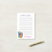 Jazz Lick-geïnspireerd "Note" Pad met muzikanten Post-it® Notes (Op bureau)