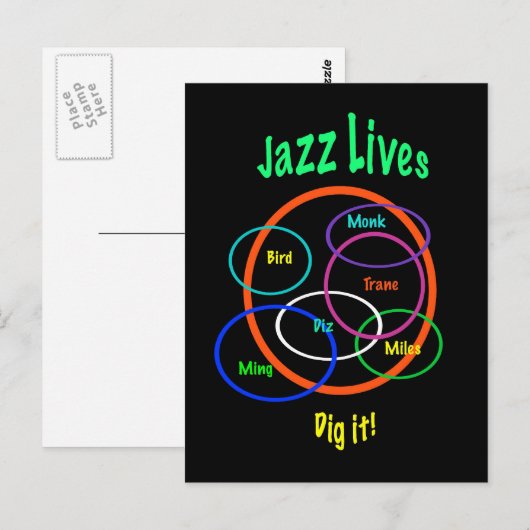 Jazz Lives Briefkaart (Voorkant / Achterkant)
