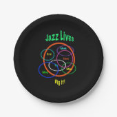 Jazz Lives Paper-Borden Papieren Bordje (Voorkant)