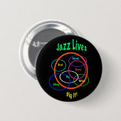 Jazz Lives Ronde Button 5,7 Cm (Voorkant /achterkant)