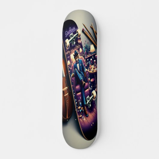 jazz lounge perfectie persoonlijk skateboard (Voorkant)