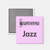 Jazz Lovers Paars  Magneet (Voorkant / Achterkant)