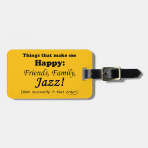 Jazz maakt me gelukkig bagagelabel