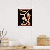"Jazz Maestro" Art Deco Afdrukken 16 x 20 Poster (Keuken)