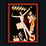 "Jazz Maestro" Art Deco Afdrukken 16 x 20 Poster<br><div class="desc">Mooie Art Deco Afdrukken getiteld "Jazz Maestro"</div>