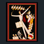 "Jazz Maestro" Art Deco Afdrukken 16 x 20 Poster<br><div class="desc">Mooie Art Deco Afdrukken getiteld "Jazz Maestro"</div>