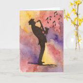 Jazz Man Kaart (Gele Bloem)