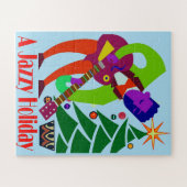 Jazz Man kerststijl Legpuzzel (Horizontaal)
