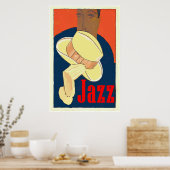 Jazz Man met geel Pet Poster (Keuken)