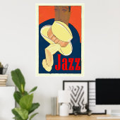 Jazz Man met geel Pet Poster (Thuiskantoor)