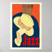 Jazz Man met geel Pet Poster (Voorkant)