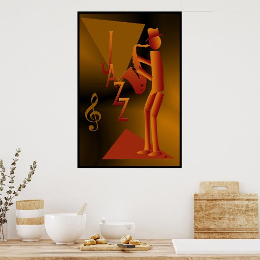 Jazz Man Poster afdrukken (Keuken)