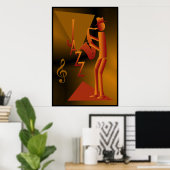 Jazz Man Poster afdrukken (Thuiskantoor)
