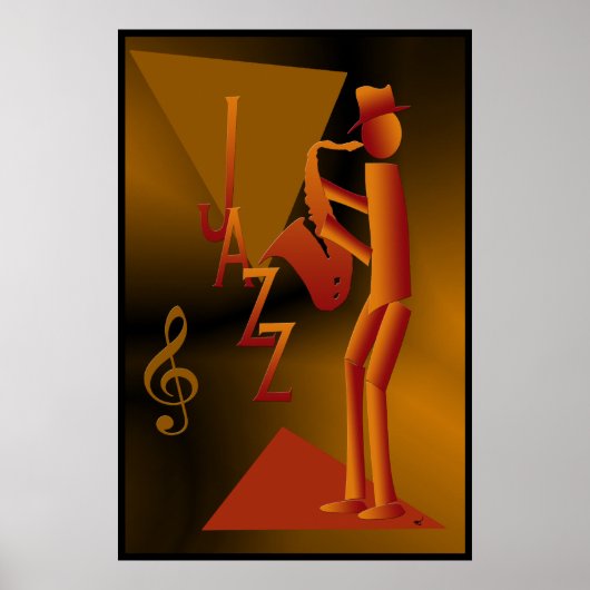 Jazz Man Poster afdrukken (Voorkant)