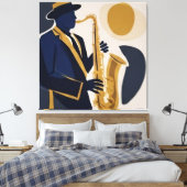 Jazz Melodie Canvas Afdruk (Insitu (Slaapkamer))
