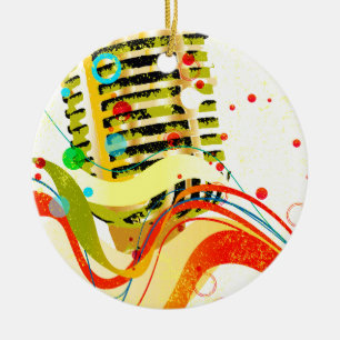 Jazz Microphone Poster Keramisch Ornament
