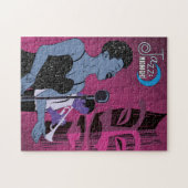 Jazz Midnight nachtclub zangeres Legpuzzel (Horizontaal)