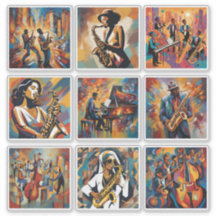 Jazz Music Art Sticker Collectie