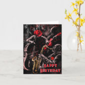 Jazz Music Band Birthday Kaart - (Gele Bloem)