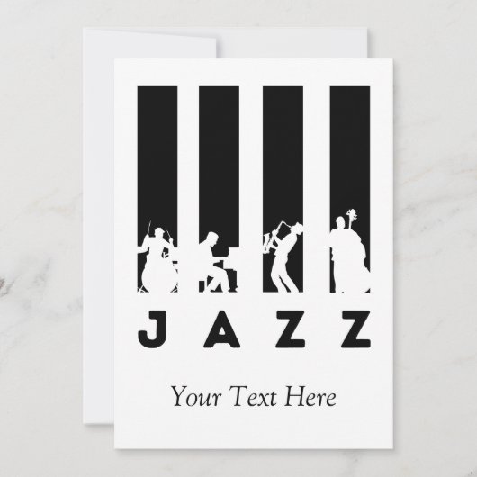 Jazz Music gepersonaliseerd Kaart (Voorkant)