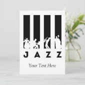 Jazz Music gepersonaliseerd Kaart (Staand voorkant)