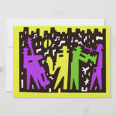 Jazz Music Invitation Kaart (Voorkant)