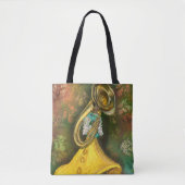 Jazz Music Lady Tuba Player Dance Canvas tas (Voorkant)