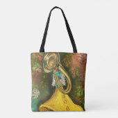 Jazz Music Lady Tuba Player Dance Canvas tas (Achterkant)