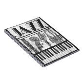 Jazz Music-laptop Notitieboek (Rechterzijde)