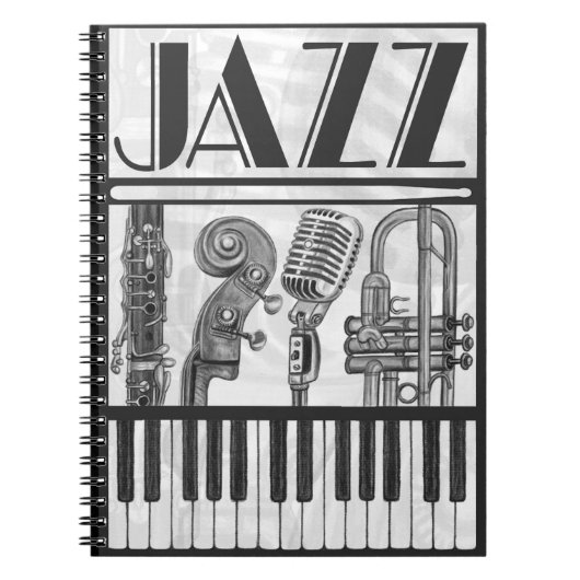 Jazz Music-laptop Notitieboek (Voorkant)