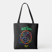 Jazz Music Lives Canvas tas (Achterkant)