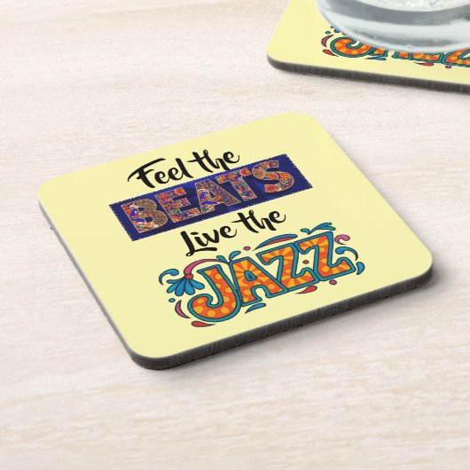 Jazz music lover bier onderzetter (Linkerzijde)