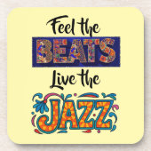 Jazz music lover bier onderzetter (Voorkant)