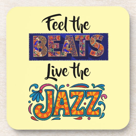 Jazz music lover bier onderzetter (Voorkant)